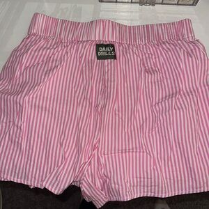 Daily Drills Striped Boxers Pink Size M/L